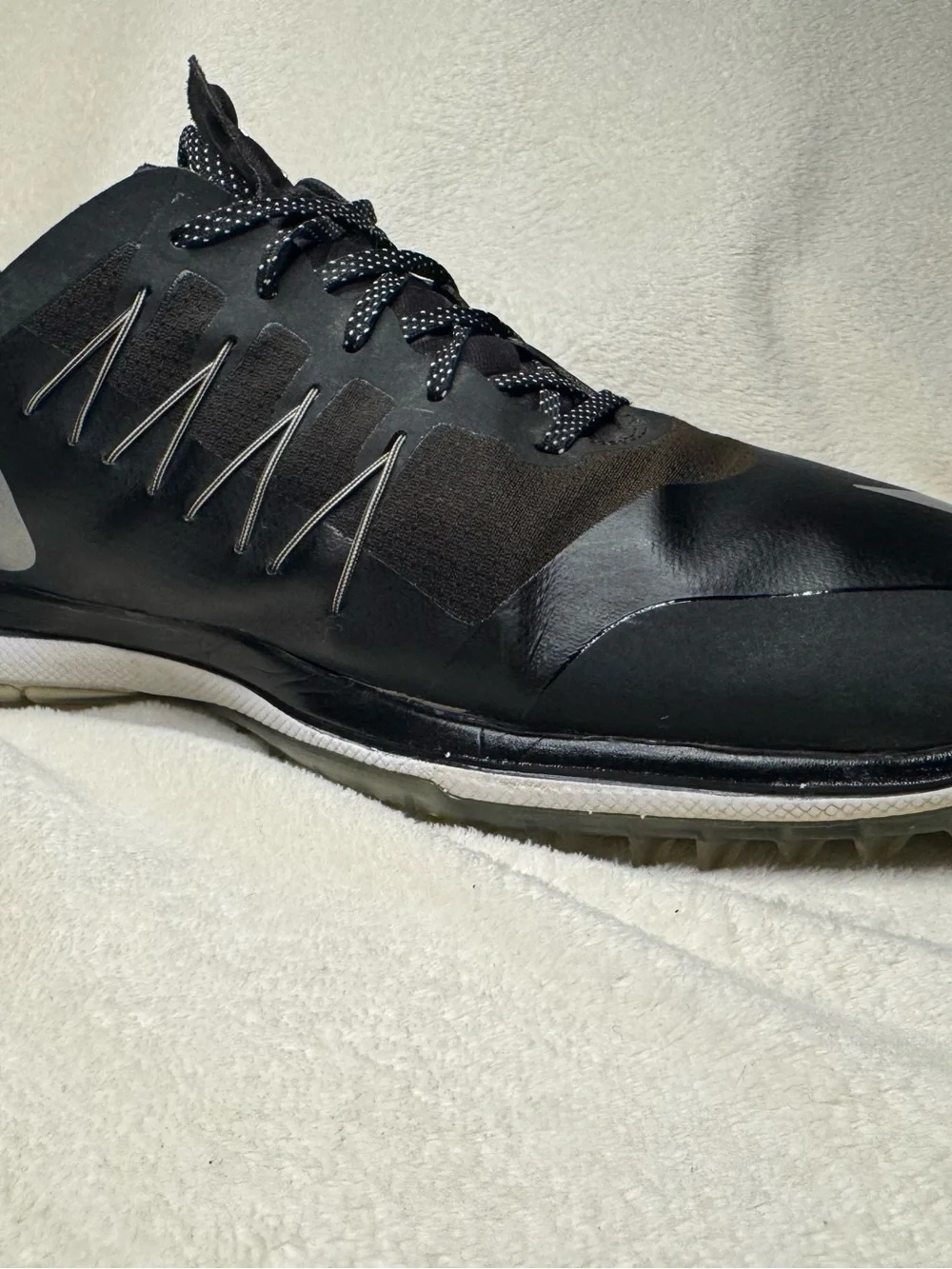 Nike Lunar Control 4 Golf Shoes Mens Size 13 Black Silver 849971-001
